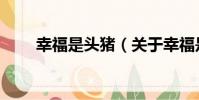 幸福是頭豬(關于幸福是頭豬介紹)
