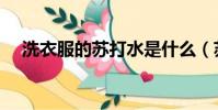 洗衣服的蘇打水是什么(蘇打水是什么)