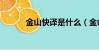金山快譯是什么(金山快譯通)