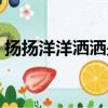 揚揚洋洋灑灑是什么意思（揚揚灑灑的意思）