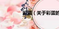 彩蛋(關于彩蛋的簡介)