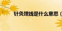 針灸埋線是什么意思(針灸埋線)