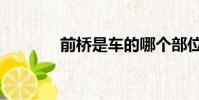 前橋是車的哪個部位(前橋)