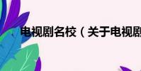 電視劇名校(關于電視劇名校的簡介)