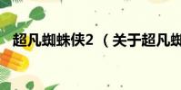 超凡蜘蛛俠2 (關于超凡蜘蛛俠2 的簡介)