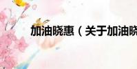 加油曉惠(關于加油曉惠的簡介)