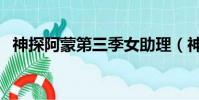 神探阿蒙第三季女助理(神探阿蒙第三季)
