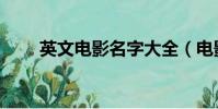 英文電影名字大全(電影名字大全)