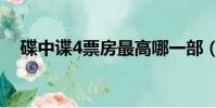 碟中諜4票房最高哪一部(碟中諜4票房)