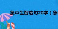 急中生智造句20字(急中生智造句)