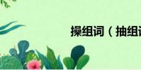 操組詞(抽組詞)