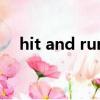 hit and run（關于hit and run的簡介）