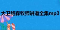 大衛鮑森牧師講道全集mp3(大衛鮑森牧師)
