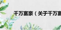 千萬富豪(關于千萬富豪的簡介)