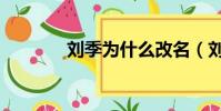 劉季為什么改名(劉季是誰)