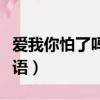 愛我你怕了嗎韓語原唱歌詞（愛我你怕了嗎韓語）