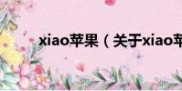 xiao蘋果(關于xiao蘋果的簡介)