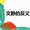文靜的反義詞和近義詞（文靜的反義詞）