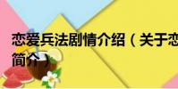 戀愛兵法劇情介紹(關于戀愛兵法劇情介紹的簡介)