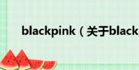 blackpink(關于blackpink的簡介)