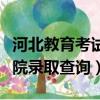 河北教育考試院錄取查詢入口（河北教育考試院錄取查詢）
