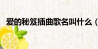 愛的秘笈插曲歌名叫什么(愛的秘笈插曲)