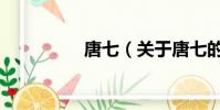 唐七(關于唐七的簡介)
