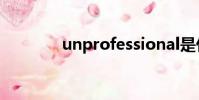 unprofessional是什么意思
