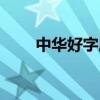 中華好字成使用視頻（中華好字成）