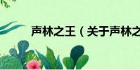 聲林之王(關于聲林之王的簡介)