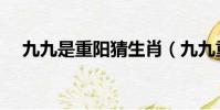 九九是重陽猜生肖(九九重陽打一生肖)