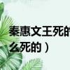 秦惠文王死的時候秦昭襄王多大（秦惠文王怎么死的）