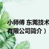 小師傅 東莞技術服務有限公司（關于小師傅 東莞技術服務有限公司簡介）