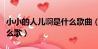 小小的人兒啊是什么歌曲(小小的人兒啊是什么歌)