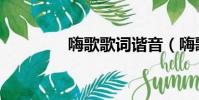 嗨歌歌詞諧音(嗨歌歌詞)