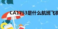 CA1753是什么航班飛機(ca1753)