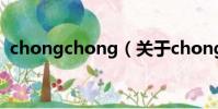 chongchong(關于chongchong的簡介)
