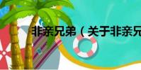 非親兄弟(關于非親兄弟的簡介)