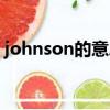 johnson的意思是什么（johnson什么意思）