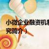 小微企業融資機制創新研究（關于小微企業融資機制創新研究簡介）