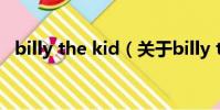 billy the kid(關于billy the kid的簡介)
