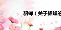貂蟬(關于貂蟬的簡介)