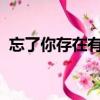 忘了你存在有什么期待歡樂你邀請它一定來