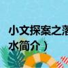 小文探案之落花流水（關于小文探案之落花流水簡介）