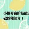 小提琴音階技能訓練基礎教程（關于小提琴音階技能訓練基礎教程簡介）