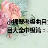 小提琴考級曲目大全中級篇：5級-7級（關于小提琴考級曲目大全中級篇：5級-7級簡介）