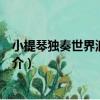 小提琴獨奏世界浪漫名曲（關于小提琴獨奏世界浪漫名曲簡介）
