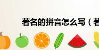 著名的拼音怎么寫(著名的拼音)