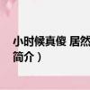 小時候真傻 居然盼著長大（關于小時候真傻 居然盼著長大簡介）