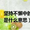 堅持不懈中的懈的意思是什么（堅持不懈的懈是什么意思）